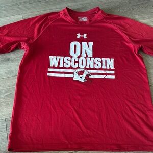Under Armour Red Wisconsin Tee